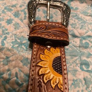 30” Engraved Leather Belt with customization.